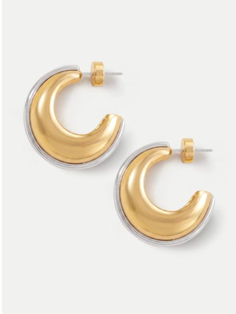 VERONICA BEARD TWO-TONE HOOP EARRING