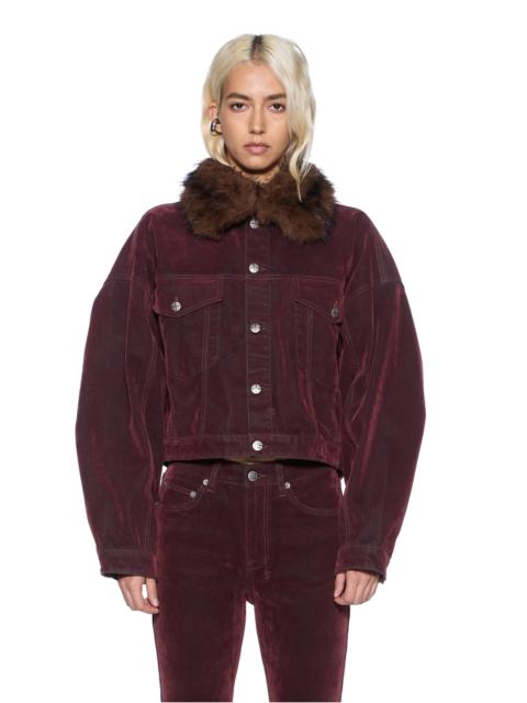 Ksubi RELAXED TRUCKER JACKET MERLOT