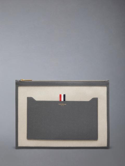 two-tone canvas document holder