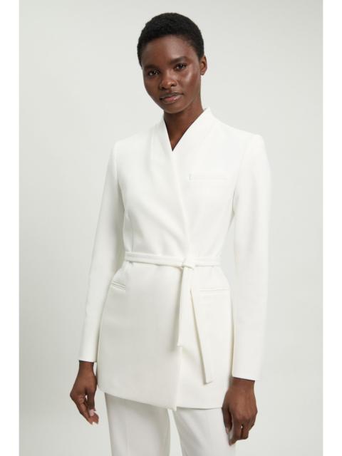 KAREN MILLEN Tailored Collarless Belted Blazer