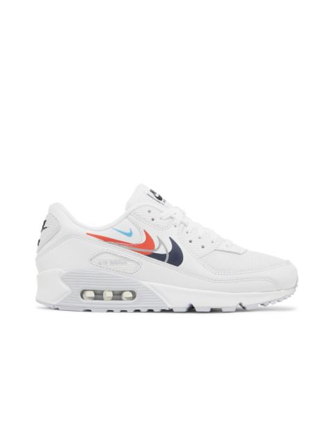 Nike Air Max 90 'Multi Swoosh - White Bright Crimson'