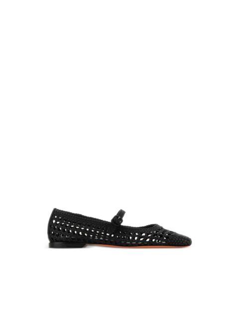 Santoni Luce woven ballet flats
