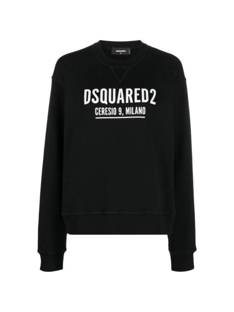 DSQUARED2 logo-print crew-neck sweatshirt