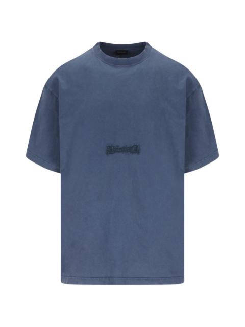 BALENCIAGA logo-embroidery T-shirt