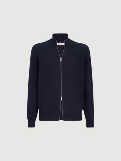 Brunello Cucinelli Cashmere high-neck cardigan with zipper