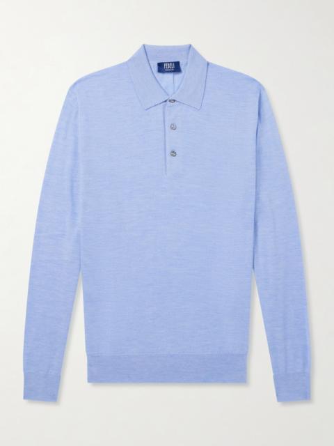 FEDELI Sportman Cashmere and Silk-Blend Polo Shirt