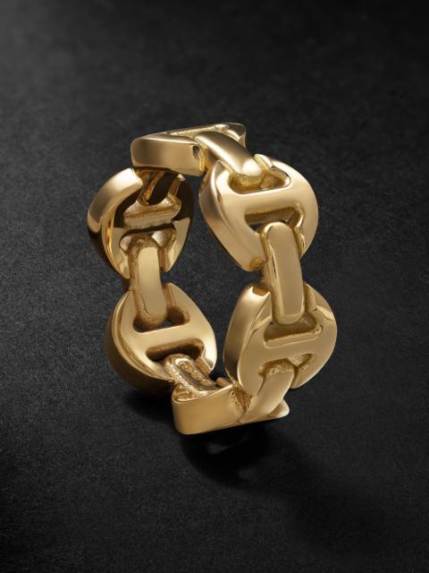 HOORSENBUHS® Brute Classic Tri-Link 18-Karat Gold Ring