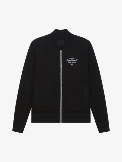 BOMBER JACKET IN GIVENCHY EMBROIDERED WOOL