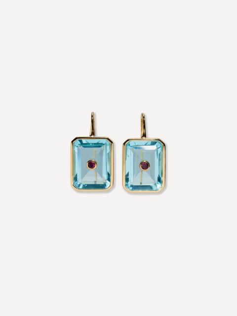 LIZZIE FORTUNATO Gold-Plated Tile Drop Earrings