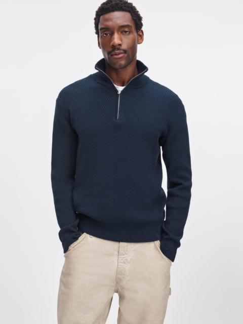 rag & bone Danton Thermal-Stitch Quarter-Zip
