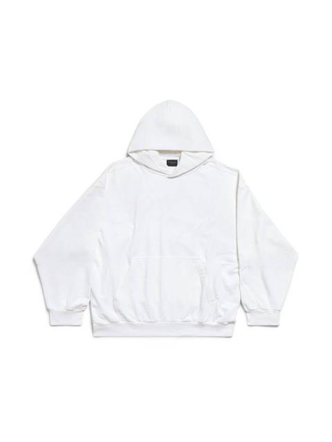 Women's Balenciaga Hand-drawn Hoodie Medium Fit in White/pink