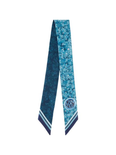 LANCEL Roxanne flowers-print silk scarf