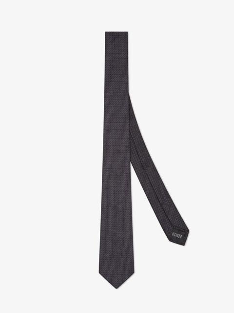 Gray silk tie