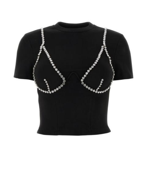 AREA Black stretch jersey t-shirt