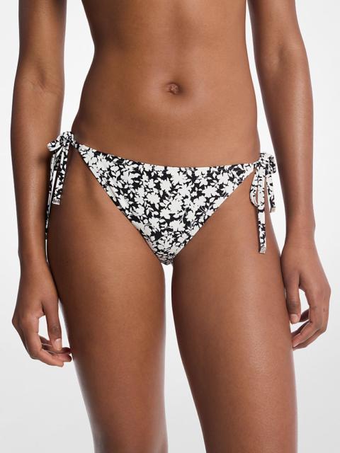 MICHAEL KORS Floral Print Triangle Bikini Bottom