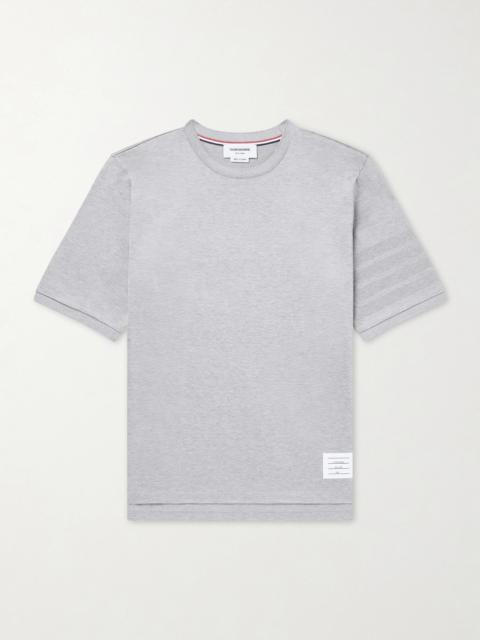 Thom Browne Logo-Appliquéd Striped Cotton-Jersey T-Shirt