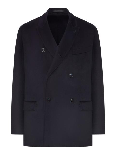 GIORGIO ARMANI DOUBLE-BREASTED CASHMERE-BLEND JACKET