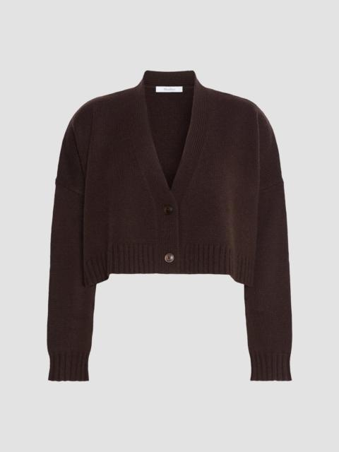 Max Mara Women's Wool and Cashmere Boxy Cardigan - Dark Brown