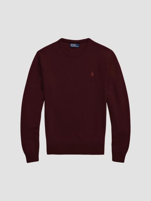 Polo Ralph Lauren Men's Logo-Embroidered Wool Sweater - Aged Wine Heather