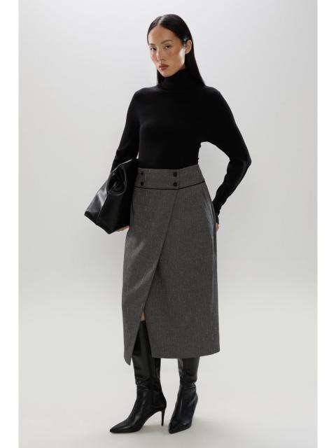 KAREN MILLEN Tailored Sparkle Midi Pencil Skirt