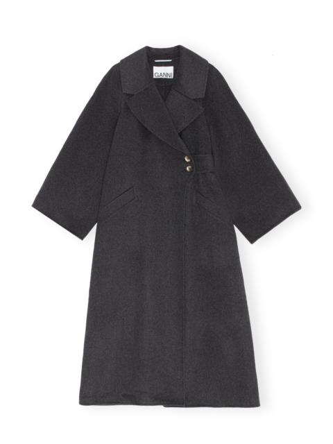 GANNI LONG WOOL COAT