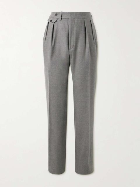 Ralph Lauren Gregory Straight-Leg Wool-Flannel Trousers