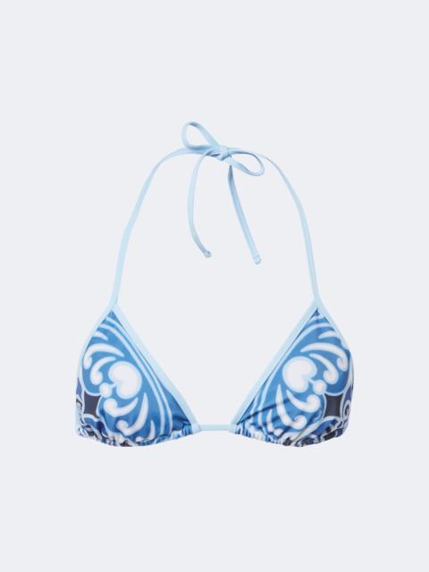La DoubleJ Printed bikini top