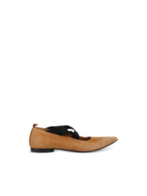 UMA WANG crossover-strap ballet flats