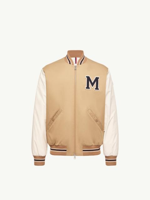 Moncler Oreane Cotton Blend Varsity Down Jacket