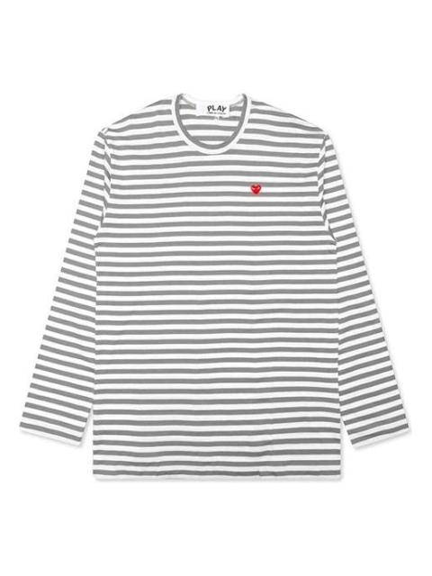 Comme des Garçons PLAY COMME des GARCONS PLAY Striped Mini Logo Tee 'Grey' AZ-T218-051-3