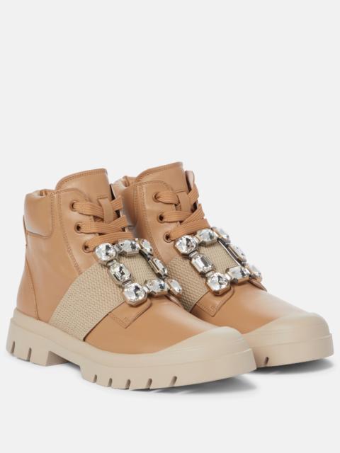 Roger Vivier Exclusive to Mytheresa – Viv Desert leather ankle boots