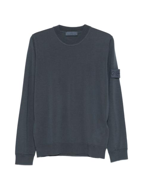 Stone Island logo-patch crew-neck sweater