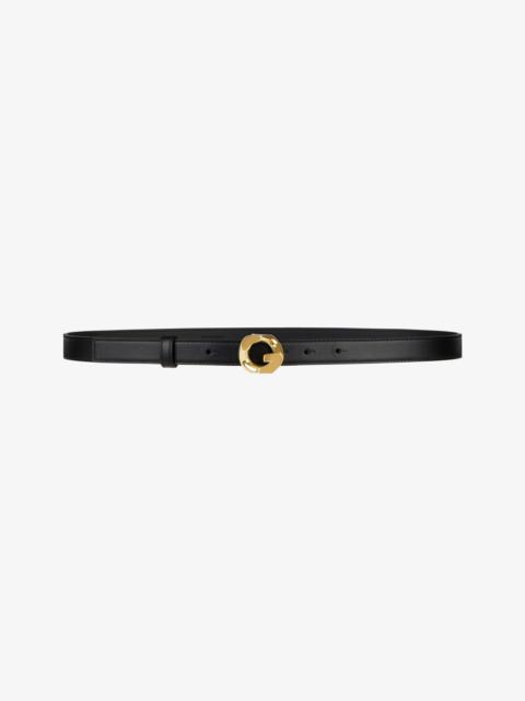 BELT IN LEATHER WITH G-CHAIN BUCKLE