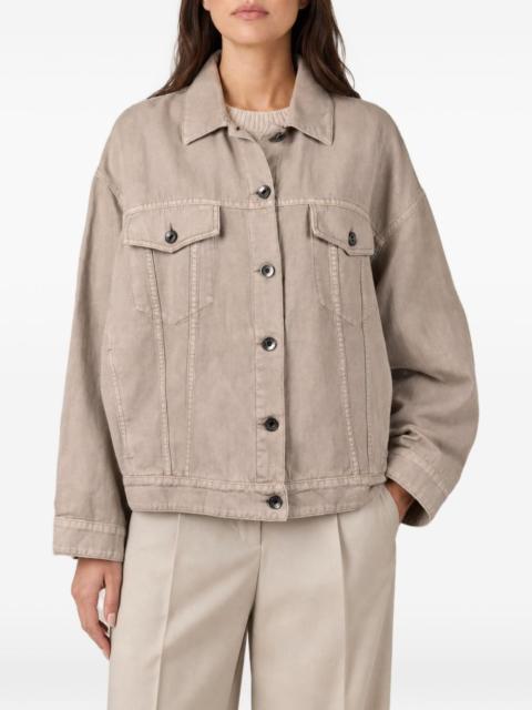 Brunello Cucinelli button-front flap-pocket jacket