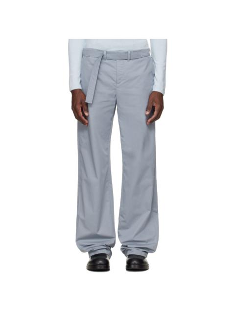 RIER Blue Cotton Utility Trousers
