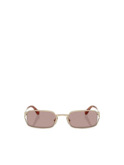 Miu Miu logo-plaque rectangle-frame sunglasses