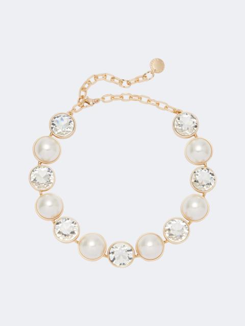CAROLINA HERRERA Crystal and faux pearl necklace