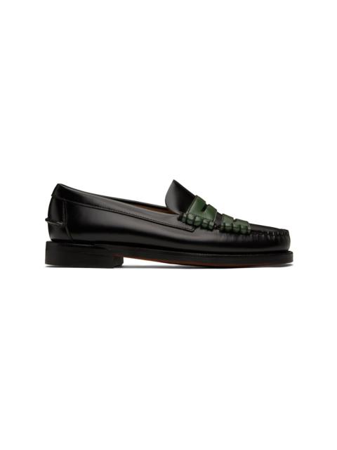 RANDOM IDENTITIES Black & Green Sebago Edition Double Penny Dan Loafers