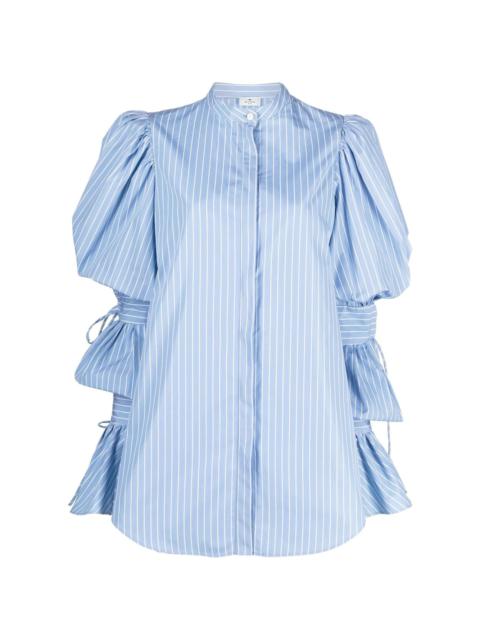 puff sleeve cotton shirt