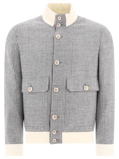 Linen, Wool And Silk Bomber Jacket Jackets Grey
