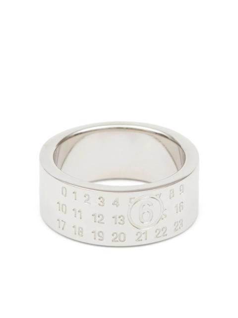 MM6 Maison Margiela Mm6 Maison Margiela Numeric Engraved Polished Ring