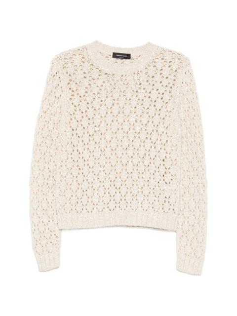 FABIANA FILIPPI open-knit crew-neck sweater