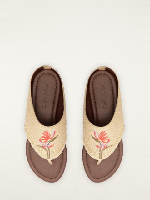 FARM RIO Raffia Icons Flat Sandal