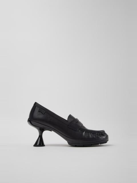 CAMPER Right Left Black Leather Moccasins for Women.