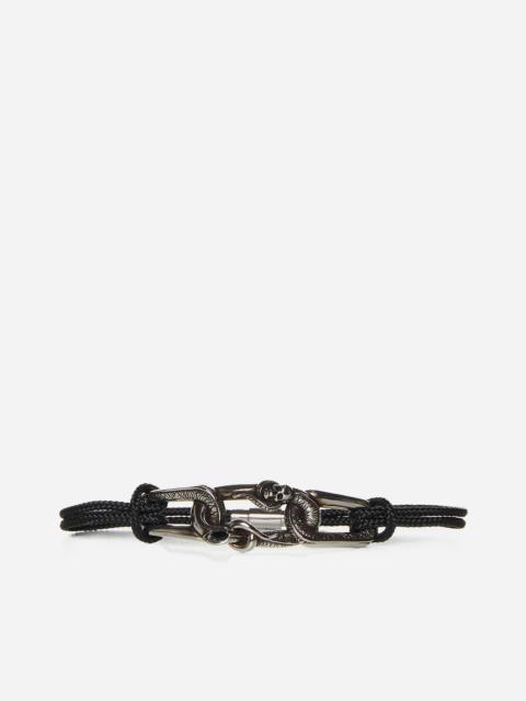Alexander McQueen Snake & Skull cord bracelet