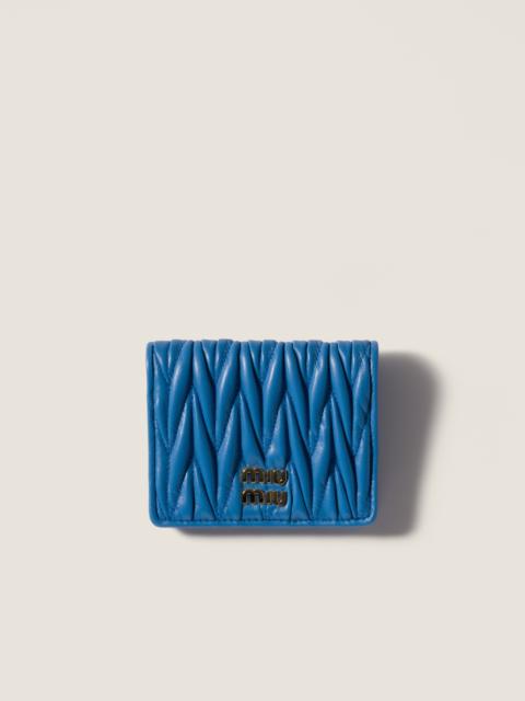 Miu Miu Small matelassé nappa leather wallet
