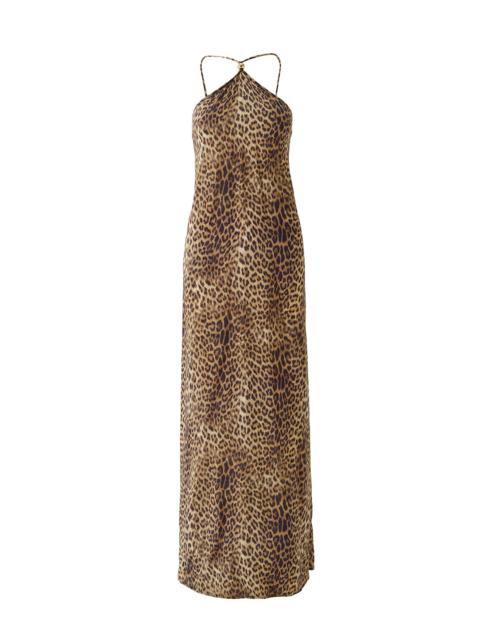 MELISSA ODABASH SAGE CHEETAH DRESS