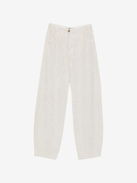 ELISABETTA FRANCHI stud-embellished wide-leg jeans
