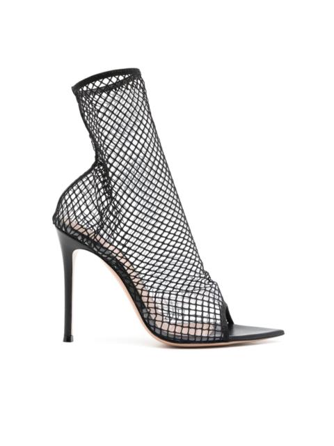Gianvito Rossi mesh-design pointed-toe boots