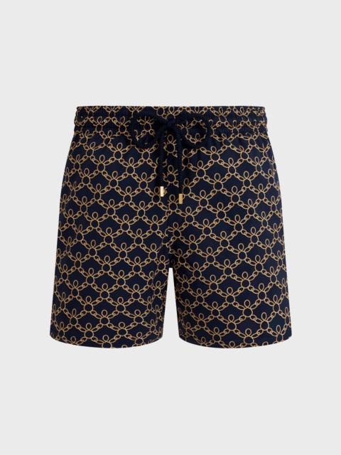 Vilebrequin MEN STRETCH SHORT SWIM SHORTS TURTLES CHAIN